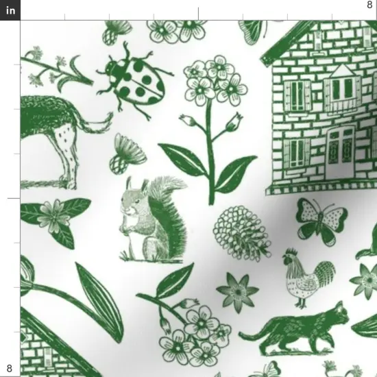 Various Fabrics by the Yard or Fat Quarter Garden Floral Dog Cat Country Rustic Nature Farm Animal Custom Printed Fabric by Spoonflower {4}