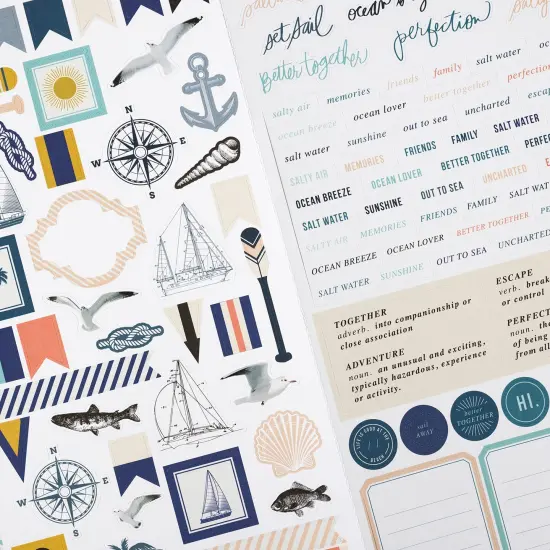 Heidi Swapp Set Sail Cardstock Stickers-151/Pkg {3}