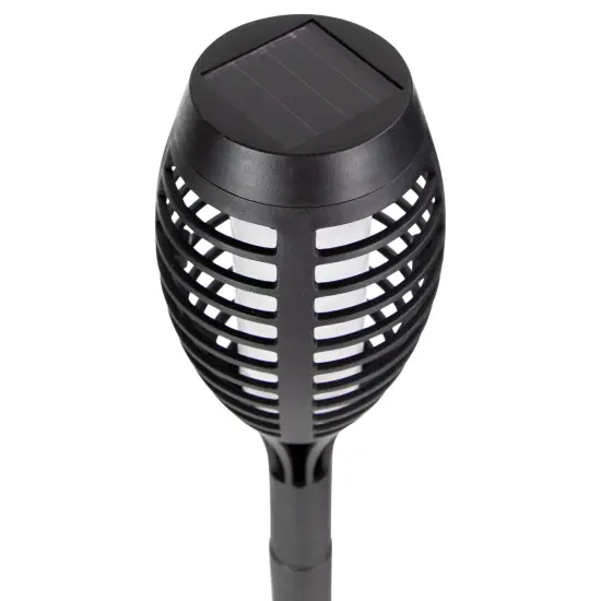 Northlight Set of 4 Black Solar Powered LED Pathway Markers, 19.75" {7}