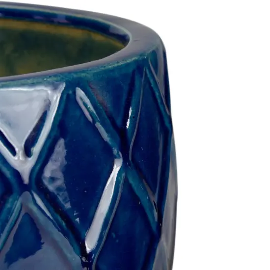 Napa Home & Garden Set of 3 Blue Textured Planter Set 11" {5}