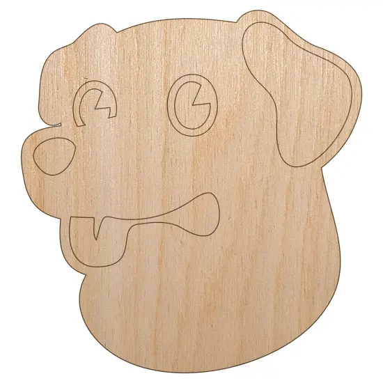 Cartoon Dog Labrador Retriever Unfinished Wood Shape Piece Cutout for DIY Craft Projects {2}