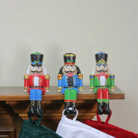 Northlight Nutcracker Christmas Stocking Holders - 5" - Set of 3 Red {6}