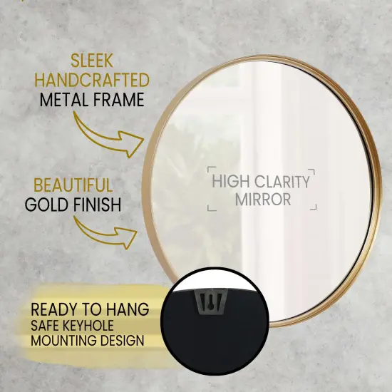 HBCY Creations Wall Mirror for Entryways, Washrooms, Living Rooms and More {7}