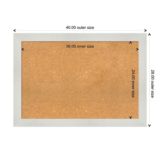 Mosaic Framed Corkboard, Natural Cork Mosaic White {3}