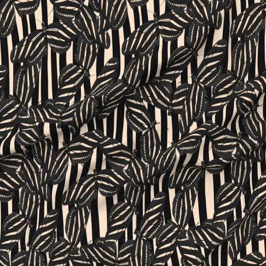 Various Fabrics by the Yard or Fat Quarter Striped Butterfly Zebra Maximalist Whimsical Scattered Custom Printed Fabric by Spoonflower {6}