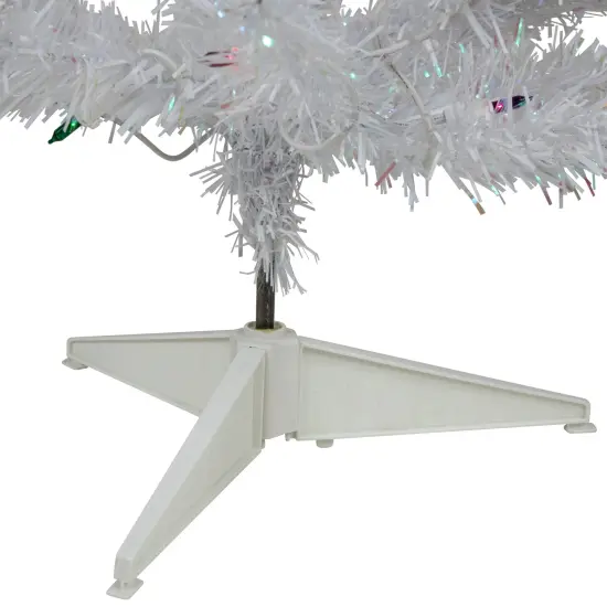 Northlight 3' Pre-lit White Iridescent Pine Artificial Christmas Tree - Multi Lights {7}