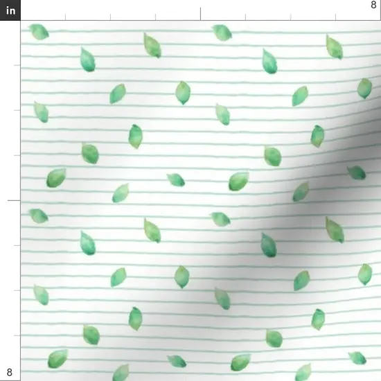 Various Fabrics by the Yard or Fat Quarter Leaves Nature Stripes Spring Botanical Lines Garden Nursery Custom Printed Fabric by Spoonflower {4}