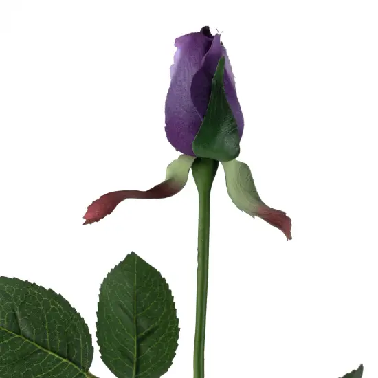Allstate Long Stem Single Rose Bud Artificial Floral Spray - 23" - Deep Purple {3}