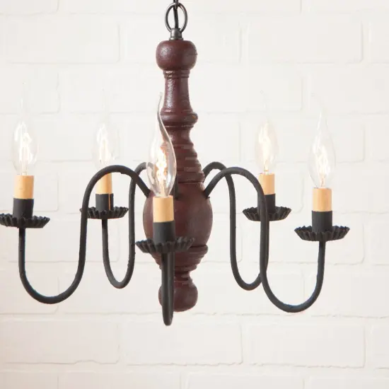 Lancaster Chandelier in Plantation Red {4}