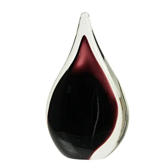 7 Inch Glass Drop Jellyfish Coral Paperweight Home Decor Sculpture Coastal {6}