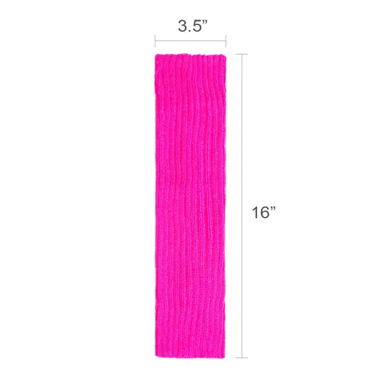 Wrapables 80's Style Neon Fluorescent Ribbed Leg Warmers Black {10}