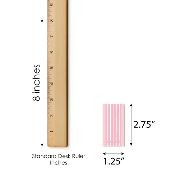 Big Dot of Happiness Pink Stripes - Mini Candy Bar Wrapper Stickers - Simple Party Small Favors - 40 Count {6}