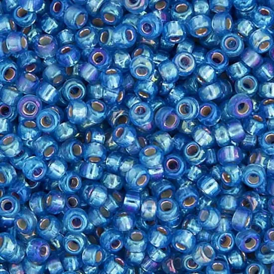 Miyuki 250g Silverlined Round Rocailles Seed Beads, 11/0 Sapphire AB #1019 {1}