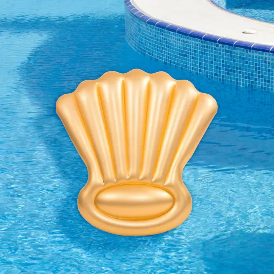 Pool Central 6' Inflatable Golden Shell Swimming Pool Float {3}