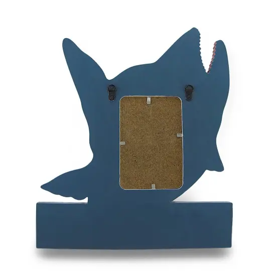 Colorful Wooden Bass Shaped Decorative Hanging Photo Frame and Wall Hooks {4}