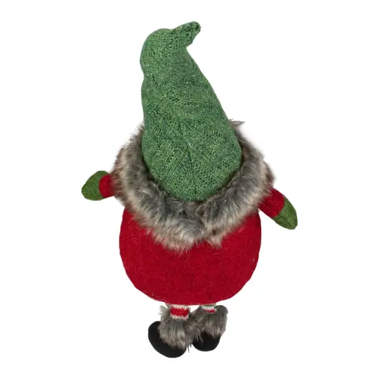 Northlight Dangling Legs Plush Sitting Gnome Christmas Figure - 25" - Red and Green {6}