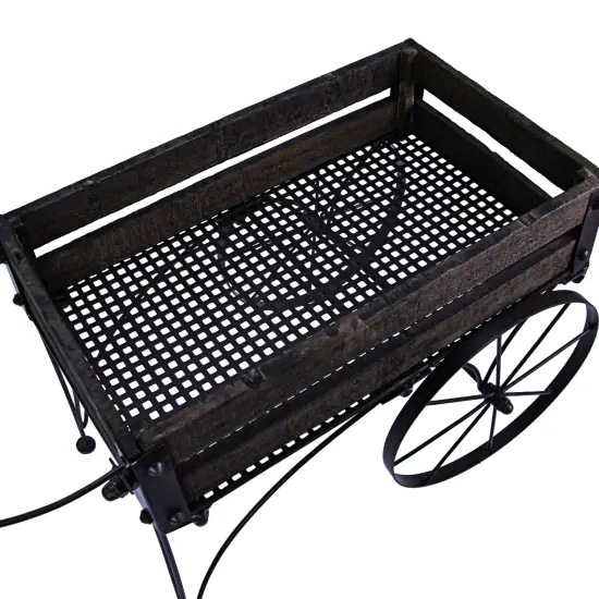26 Inch Rustic Wagon Cart Plant Stand {5}