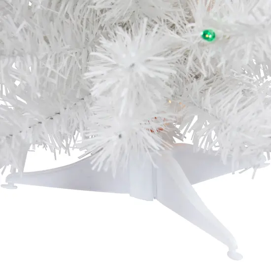 Northlight Pre-Lit Artificial Christmas Tree - 18" - White - Multicolor Lights {5}