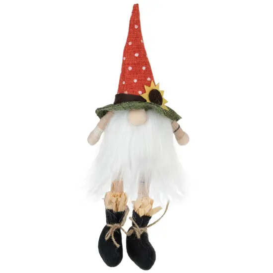 Northlight Sitting Sunflower Autumn Harvest Gnome Figurine - 11" Orange {1}