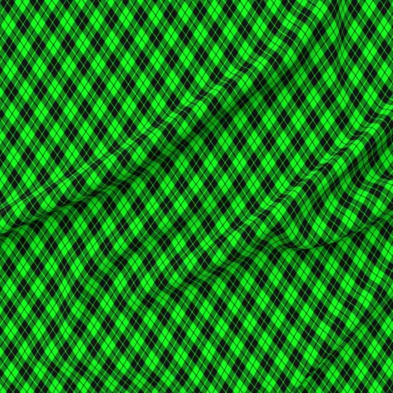 Various Fabrics by the Yard or Fat Quarter Plaid Bright Green Black Tartan Checkered Diagonal Pattern Custom Printed Fabric by Spoonflower {6}