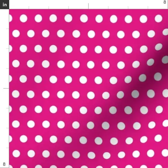Various Fabrics by the Yard or Fat Quarter Pink Bright Retro Hot Neon Dreamy Fashion Doll Polka Dot Custom Printed Fabric by Spoonflower {4}