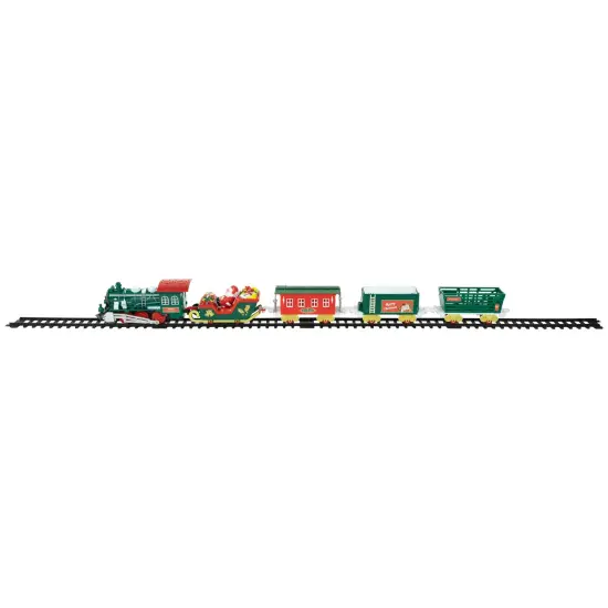 Northlight 30 Pc Battery Operated Lighted and Animated Classic Christmas Train Set with Music Green {3}