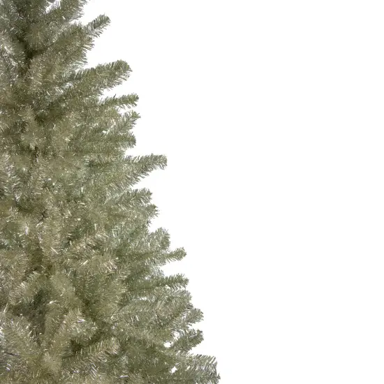 Northlight 6' Unlit Medium Platinum Tinsel Artificial Christmas Tree Silver {4}