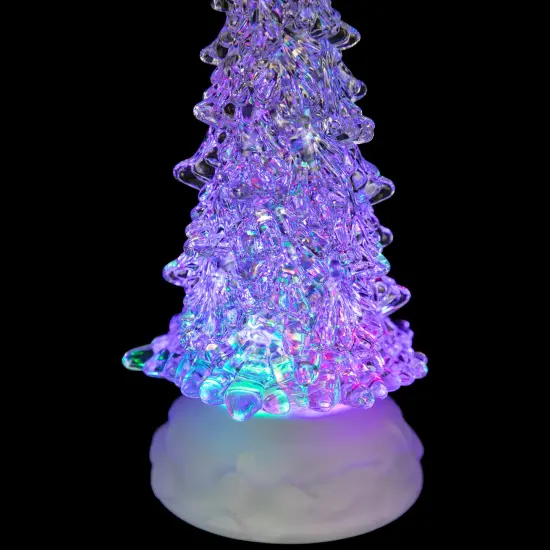 Northlight LED Lighted Acrylic Christmas Tree Decoration - 10.5" - Multi-Color Lights Clear {4}