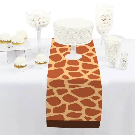 Big Dot of Happiness Giraffe Print - Petite Safari Party Paper Table Runner - 12 x 60 inches {3}