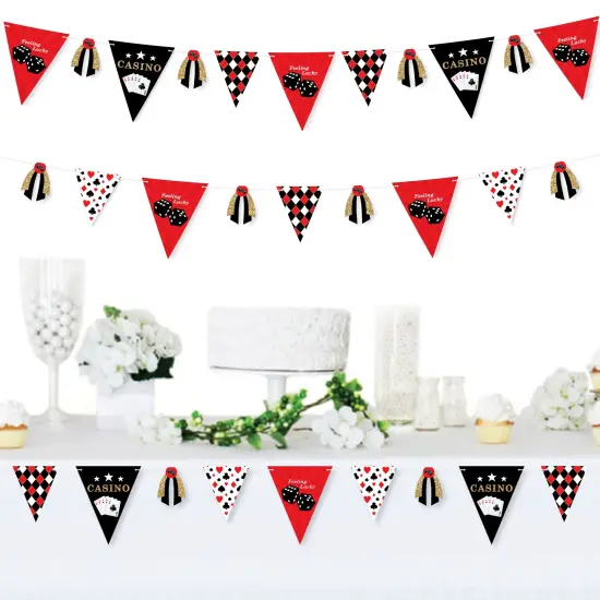 Big Dot of Happiness Las Vegas - DIY Casino Party Pennant Garland Decoration - Triangle Banner - 30 Pieces {3}