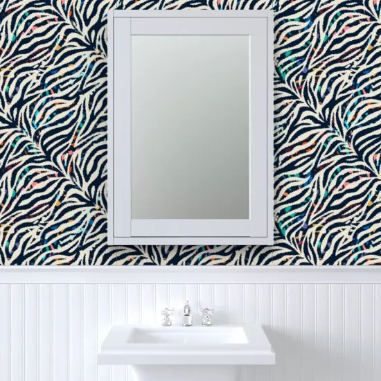 Peel & Stick Wallpaper 2FT Wide Abstract Animal Print Modern Kitsch Safari Custom Removable Wallpaper by Spoonflower {6}