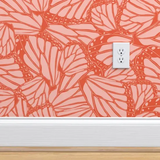 Pre-Pasted Wallpaper 2FT Wide Animal Print Modern Abstract Insect Nature Custom Pre-pasted Wallpaper by Spoonflower {4}