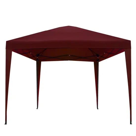 Northlight 10' x 10' Burgundy Pop-Up Outdoor Canopy Gazebo Red {4}