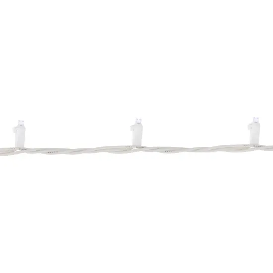 Northlight LED Wide Angle Christmas Lights - Pure White - 16.25' White Wire - 50ct {5}