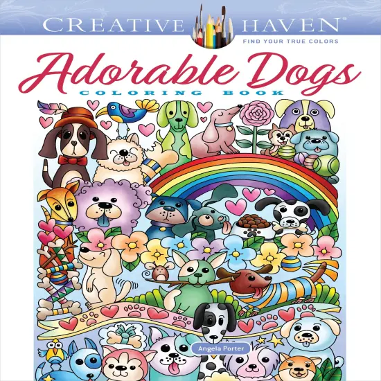 Creative Haven: Adorable Dogs Coloring Book-Softcover {1}