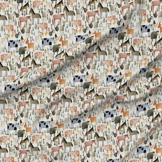 Various Fabrics by the Yard or Fat Quarter Horses Donkeys Cows Rooster Ranch Whimsical Sheep Pig Sunflowers Custom Printed Fabric by Spoonflower {6}