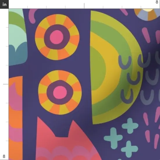 Various Fabrics by the Yard or Fat Quarter Whimsical Strigiforme Raptor Modern Custom Printed Fabric by Spoonflower {4}