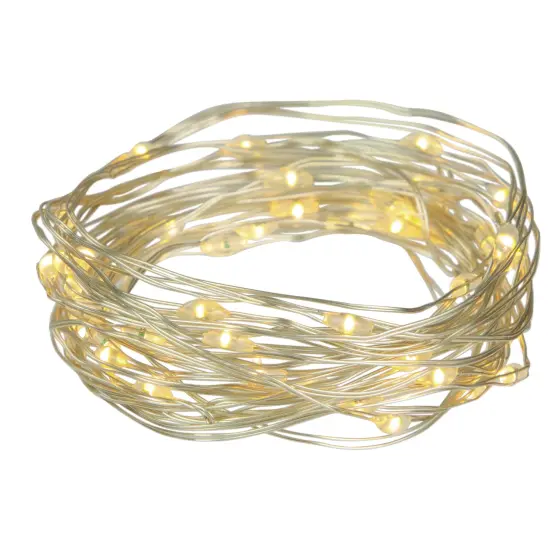 Northlight LED Micro Fairy Christmas Lights - Warm White - 16' Copper Wire - 50ct Clear {3}