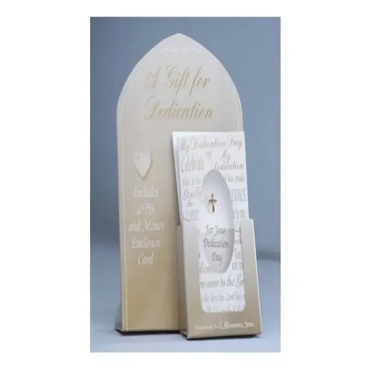 Roman Club Pack of 24 Dedication Day Cross Pins with Money Card Envelopes 6.5" Gold {1}