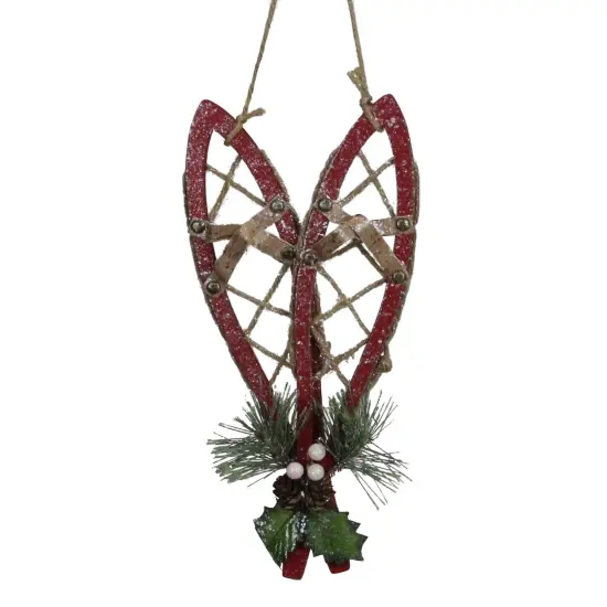 Gerson 12" Red Hanging Snowshoe Christmas Wall Decoration {1}