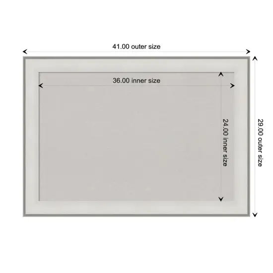 Imperial Framed Corkboard, Grey Cork Imperial White {3}
