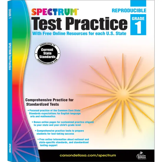 Spectrum Test Practice 1st Grade Workbooks, Math, Language Arts, Reading Comprehension, Grammar, Spelling, Vocabulary, and Writing Practice, Classroom or Homeschool Curriculum {1}