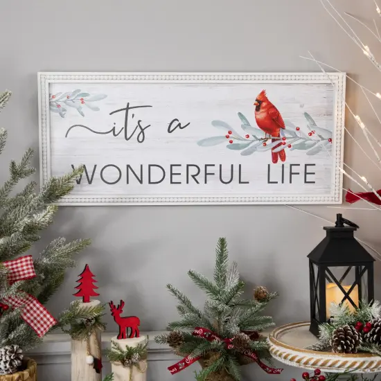 Northlight 23.5" Framed It's A Wonderful Life Christmas Wall Sign White {3}