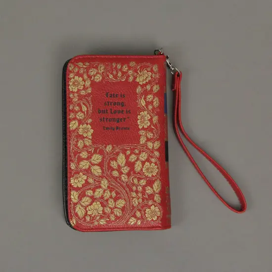 Red and Gold Book of Love Wallet ID Holder Snap Close Novelty Fashion Wristlet {3}