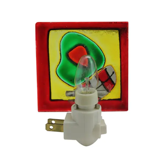 Lynn Roberts Christmas Winter Mitten Glass Night Light - 3.5" Red {3}