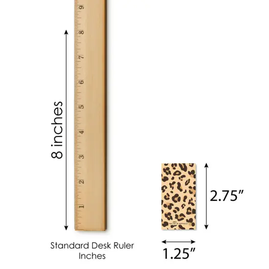 Big Dot of Happiness Leopard Print - Mini Candy Bar Wrapper Stickers - Cheetah Party Small Favors - 40 Count {6}