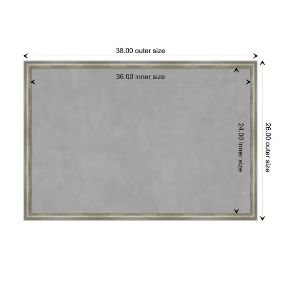 Salon Scoop Wood Framed Magnetic Board Salon Scoop Silver {1}