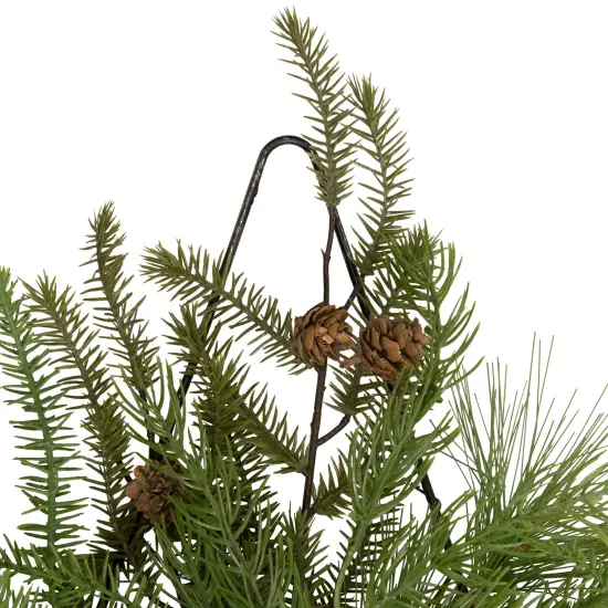 Northlight 21" Pine Christmas Tree Wall Hanging Decoration with Pinecones Green {4}