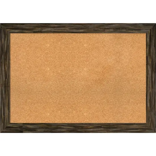 Fencepost Narrow Wood Framed Corkboard, Natural Cork Fencepost Brown {1}