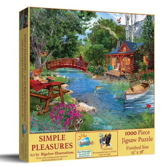Sunsout Simple Pleasures 1000 pc Fathers Day Jigsaw Puzzle 31636 {3}
